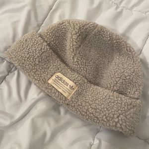 Adidas Sherpa cream beanie